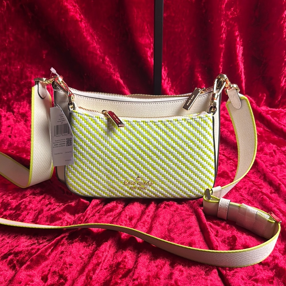 Kate Spade lime lush new Crossbody Bag 2 bags in one